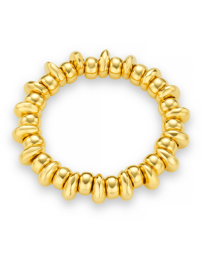 Polished Metal Nugget Stretch Bracelet