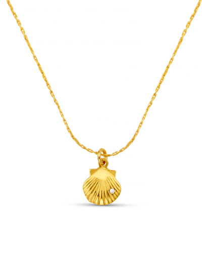 Fine Crystal Shell Collar Necklace