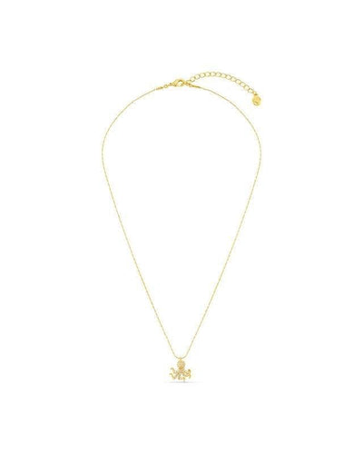 Pavé Octopus Charm Necklace