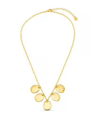 Polished Molten Layered Coin Necklace
