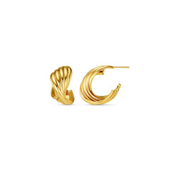Interlocking Twist Hoop Earrings