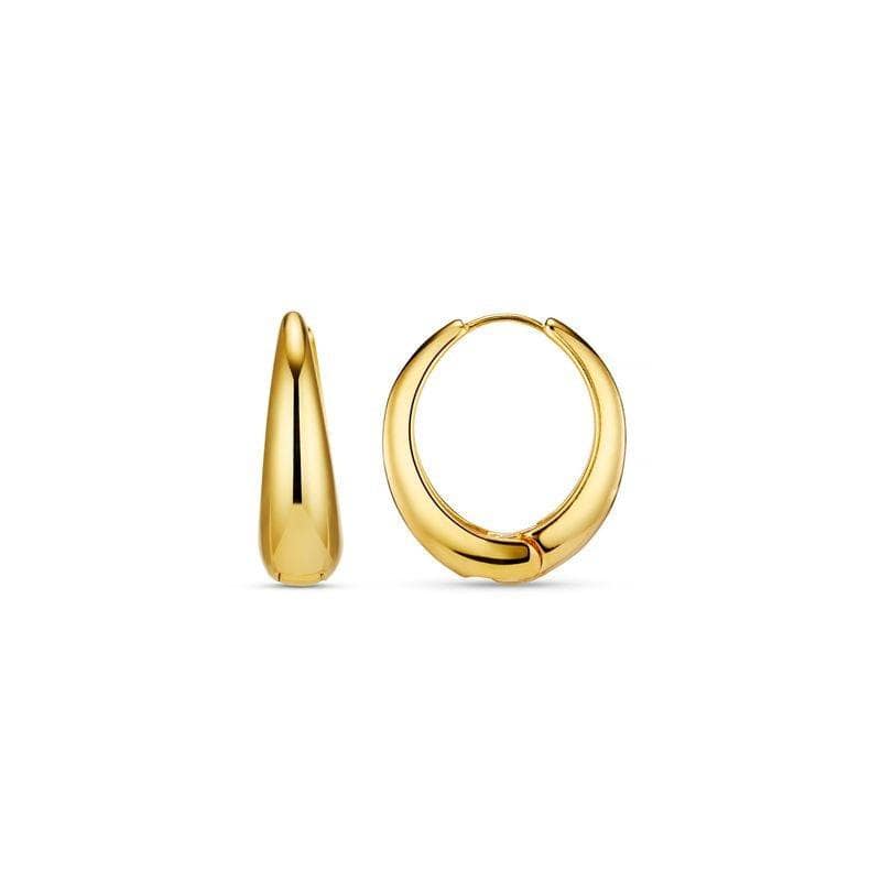 Large Tapered Hoop Earrings