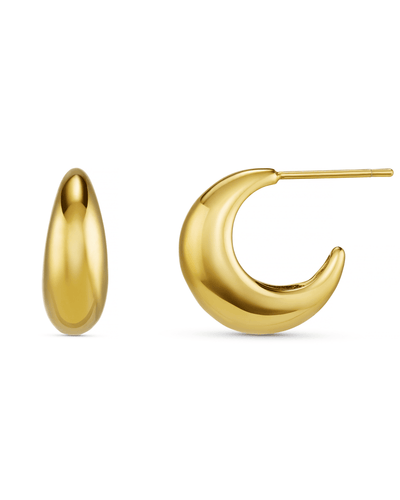 LUXE Tapered Dome Hoop Earrings