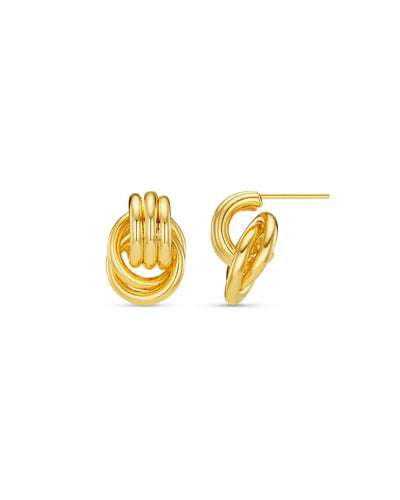 Mini Polished Interlocking Earrings