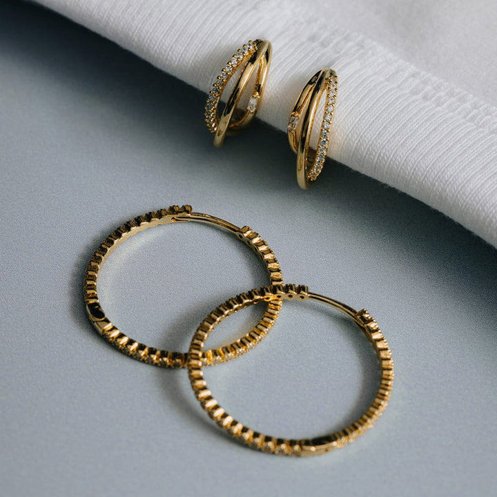 Orelia gull smykker ørepynt - helfigur