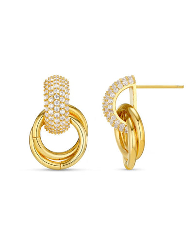 Pavé Interlocking Earrings