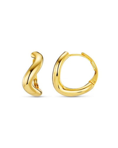 Round Wave Chunky Hoop Earring