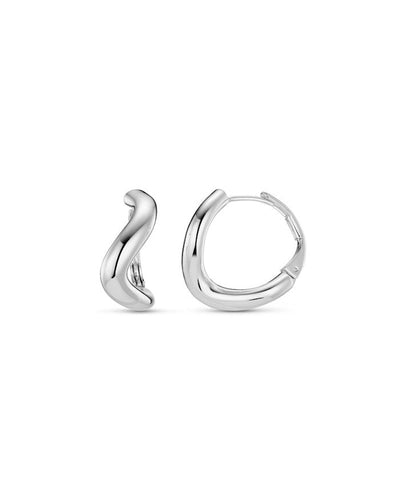 Round Wave Chunky Hoop Earring