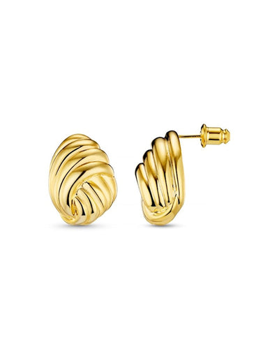 Statement Oval Woven Stud Earring