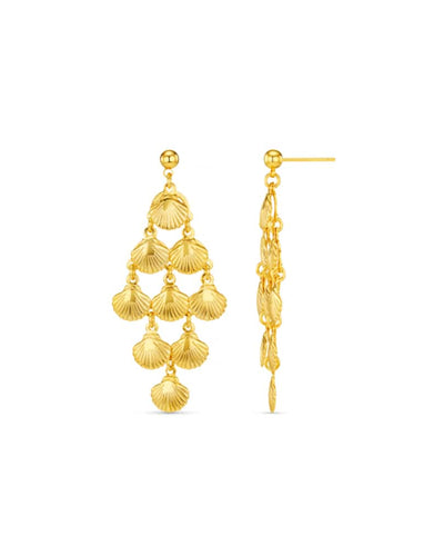 Statement Shell Chandelier Earrings