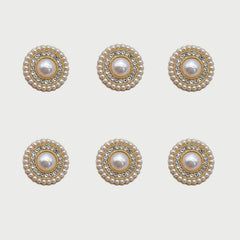 Button Covers Round Pearl