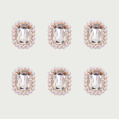 Button Covers Stone w/Pearls