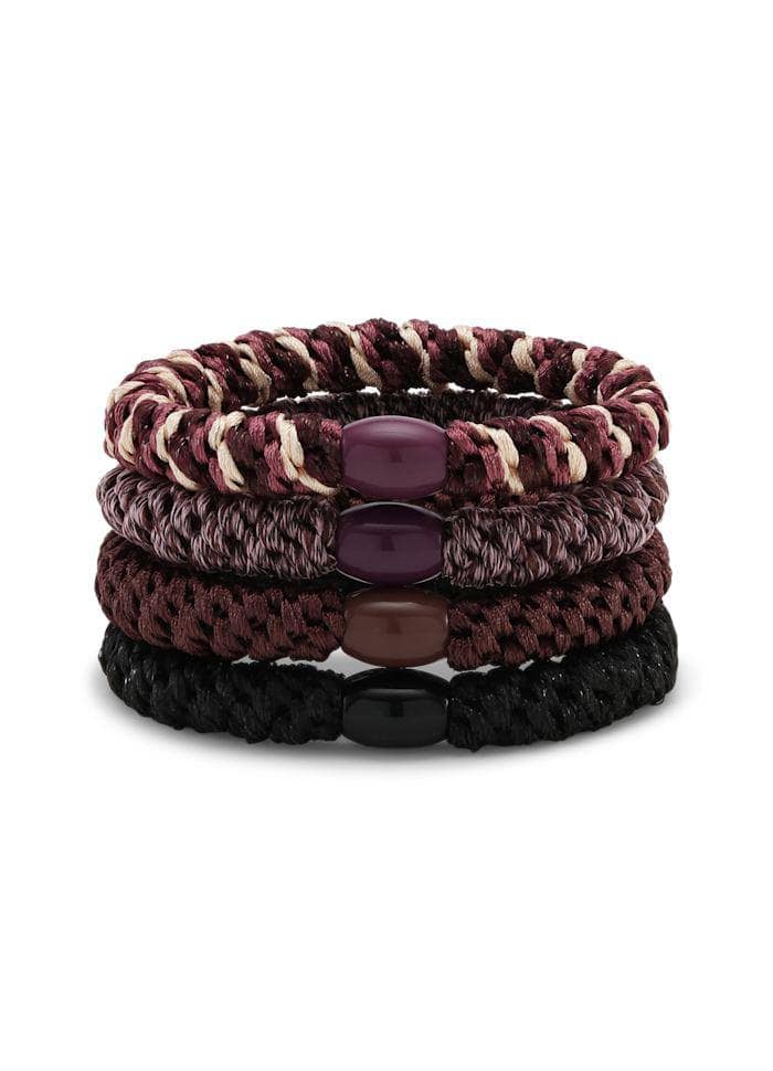 4-pack Basic Essentials Elastics, Chocolate Fondant fra Sui Ava hos Tråkk Inn