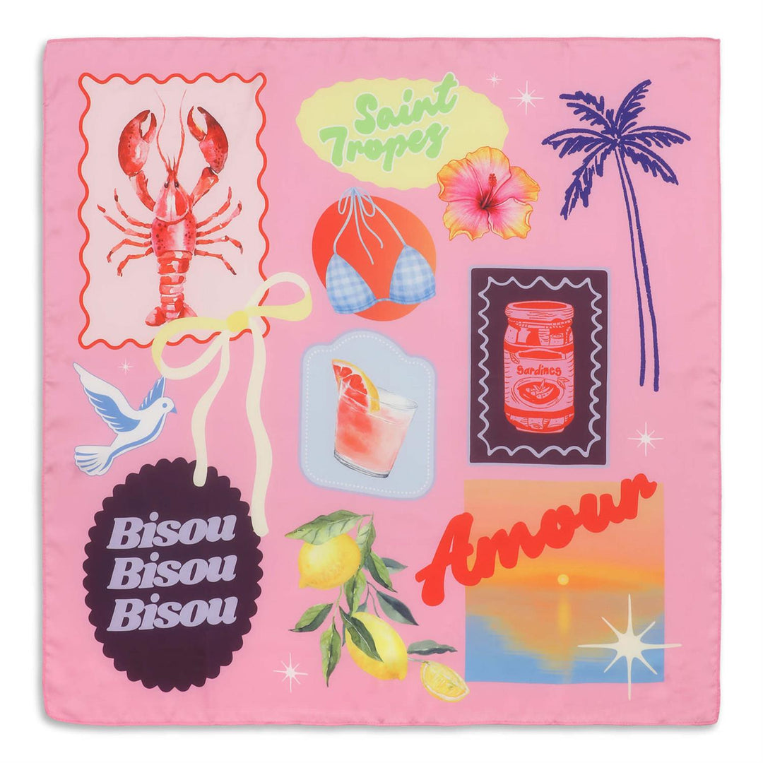Sui Ava rosa tilbehør skjerf - liggende flat