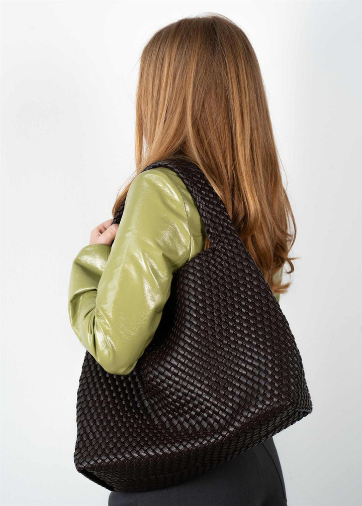 Woven Daily Shopper + Pouch, Black