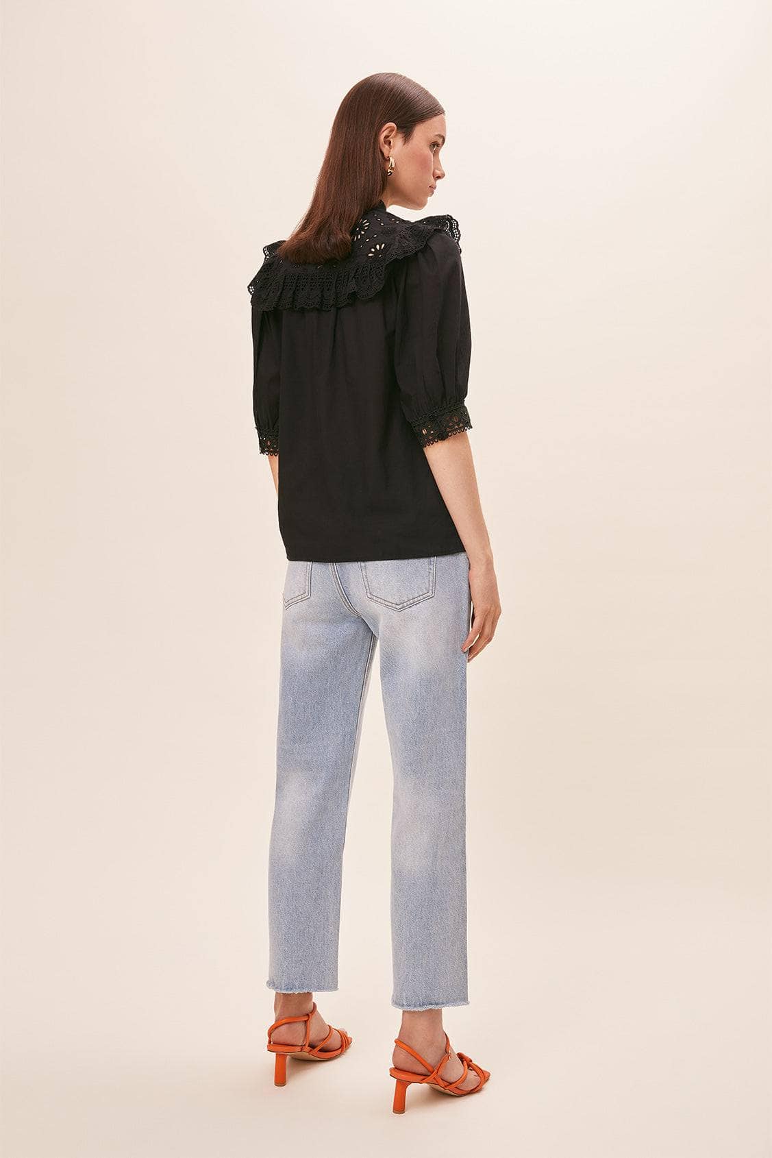 Woven Blouse Lupe, Black