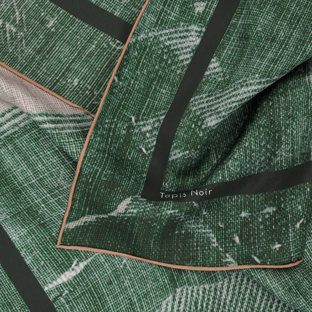 Tapis Noir grønn tilbehør skjerf - liggende flat