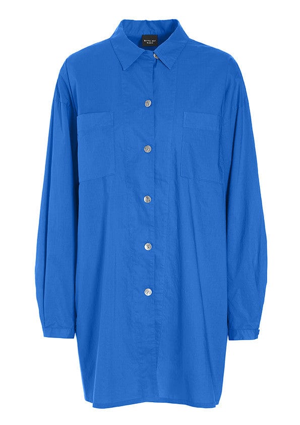 Core Cotton Storskjorte, Bright Blue - Tråkk Inn