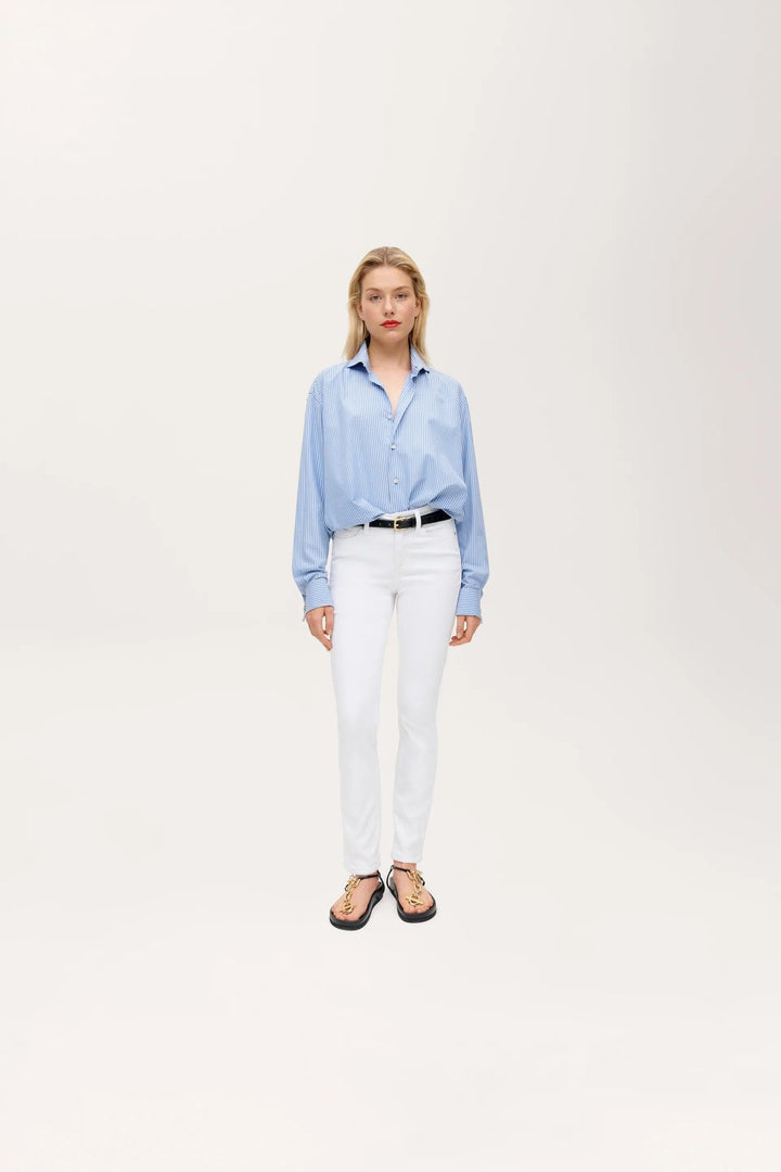Cambio hvit bukse jeans - på modell