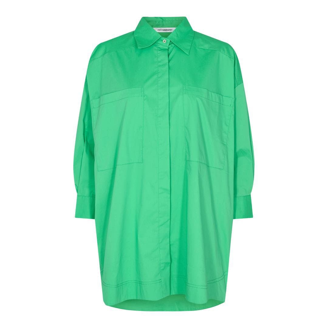 Cotton Crisp Pocket Shirt, Vibrant Green