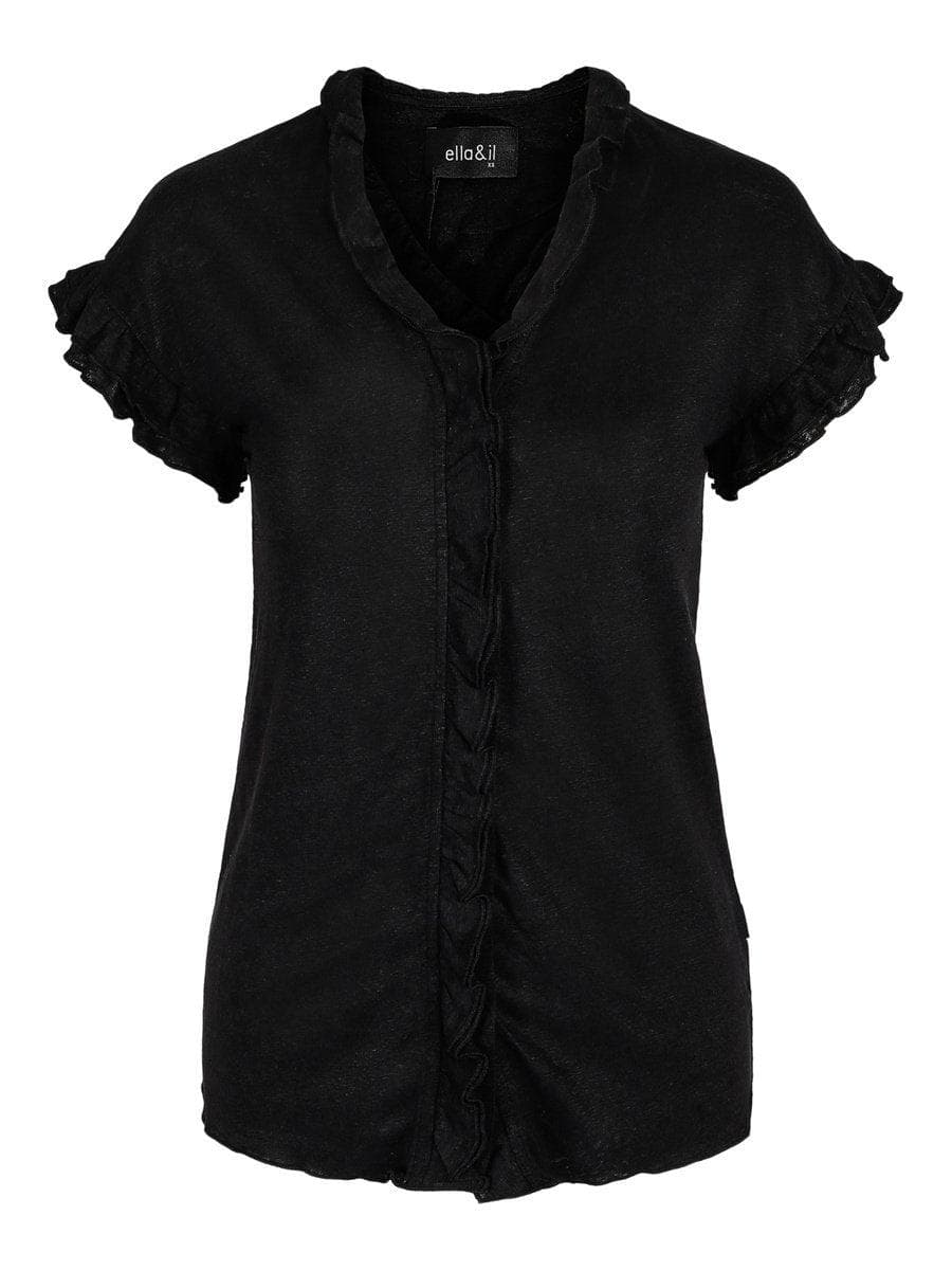 Ella &amp; il svart overdel t-shirt - forfra