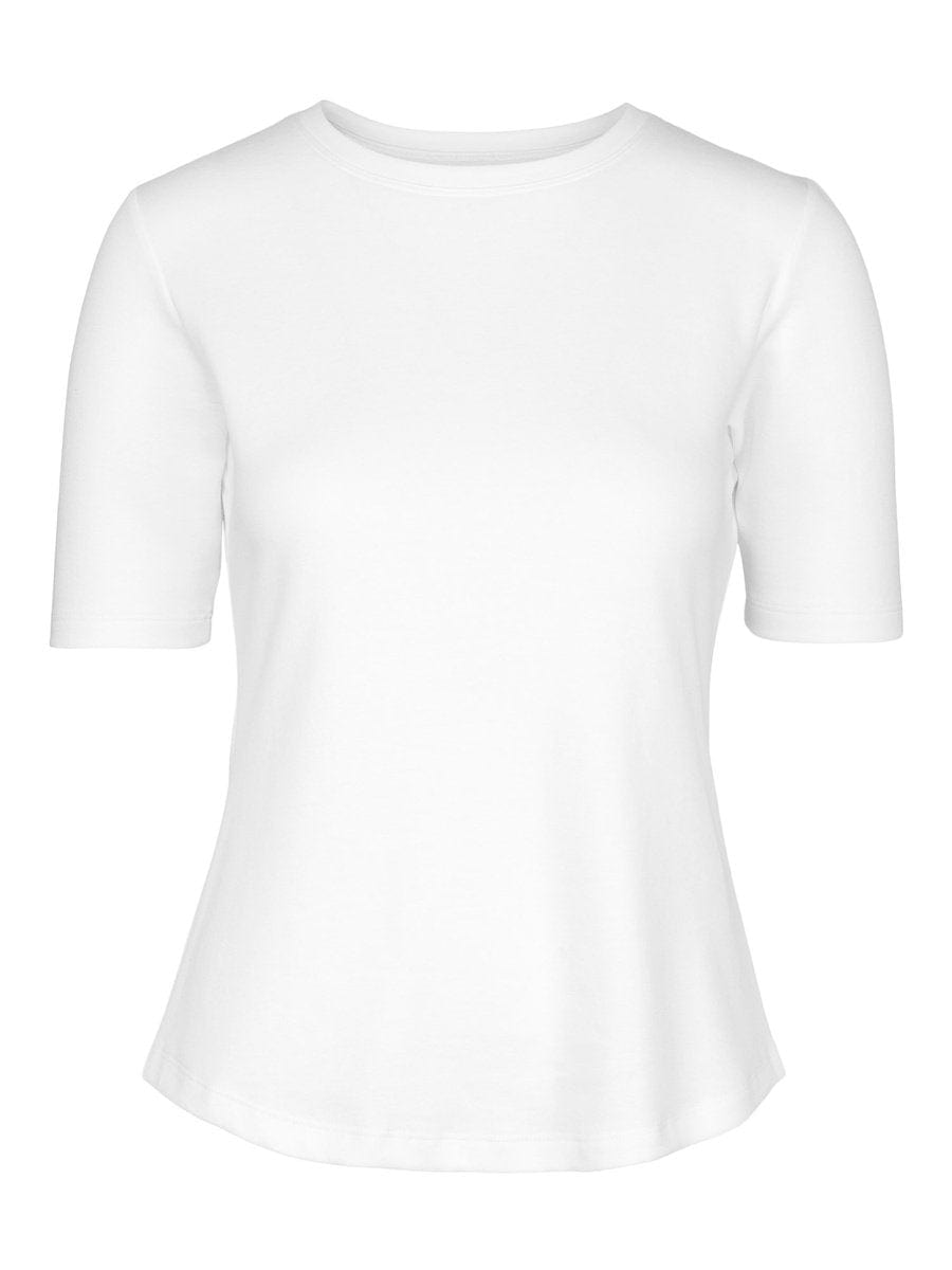Ella &amp; il Hvit t-shirt med korte ermer - forfra