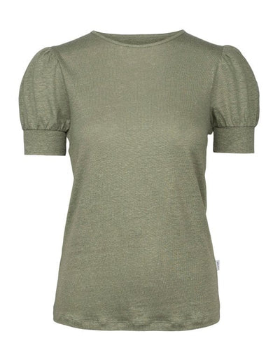 Madeleine Linen Tee, Green
