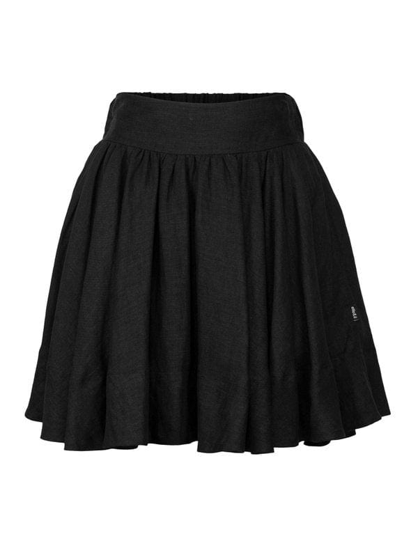 Anett linen skirt, Black - Tråkk Inn